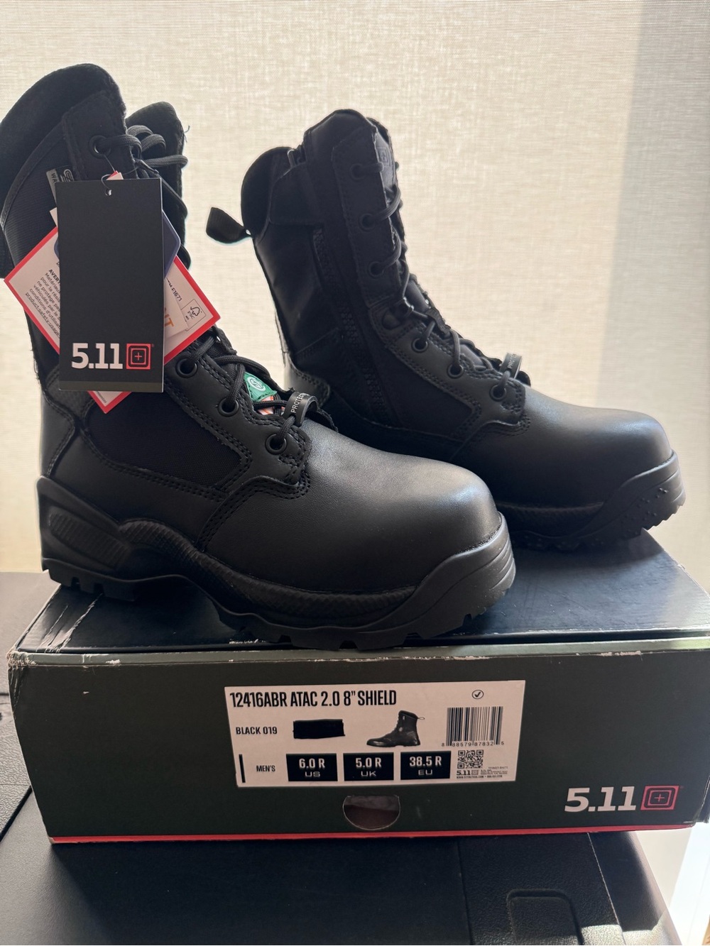 5.11 Tactical Black ATAC 2.0 8" Shield Tactical Boots - Men's